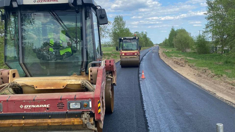 В Вологодской области продолжается ремонт автодорог.